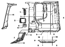 Внутренняя отделка правой боковины / Right side wall interior trim group 5402B-C0201