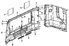 Обивка задней панели / Rear wall interior trim group 5602A-C0201