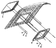Люк крыши / Louver assembly 5703A-C0100