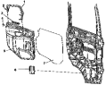 Внутренняя отделка левой двери / Front left side door decoration group 6102A-C0105