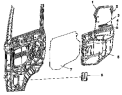 Внутренняя отделка правой двери / Front right side door decoration group 6102B-C0105