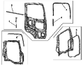 Уплотнители правой двери / Right door gland strip group 6107B-C0100