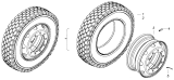 Колесо 9,00x22,5 алюминиевое с шиной 6460-3101011-10