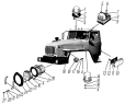 Установка фар, фонарей знака автопоезда, габаритных и указателей поворота для автомобилей Урал 4320-0001911-60, Урал 4320-0001912-60, Урал 4320-0001916-60, Урал 4320-0001922-60, Урал 4320-0001951-60, Урал 4320-0001952-60
