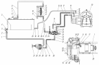Монтажная схема гидропривода лебедки для автомобилей Урал 542301-0000017-10