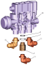 Блок электропневмоклапанов ECAS с угольниками 5440Е9-2926006