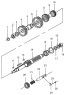 Промежуточный вал/Transmission Countershaft, Reverse Gear Shaft and Gear