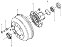 Передняя ступица и тормозной барабан/Front Wheel Hub and Brake Drum