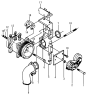 Компрессор кондиционера, ролик натяжной/Pulley Tensioner, Air-condition Comperssor, Intake Pipe And Installation Console