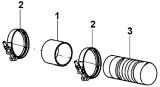 Впускная труба воздушного фильтра/Inlet Pipe Group, Air Filter