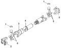 Вал карданный/Transmission shaft with sliding fork assembly