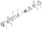 Вал карданный/Transmission shaft with spline shaft fork assembly