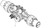 Средний мост/Middle axle,hub and brake assembly