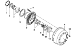 Ступица и тормозной барабан/Front Wheel Hub And Brake Drum Group