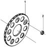 Гайки и кольцо крепления переднего колеса/Front Wheel Nut And Step Ring Group