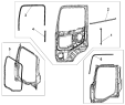 Уплотнители левой двери/LH Door Weatherstrip Group