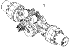 Средний мост/Middle axle,hub and brake assembly