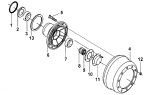 Ступица и тормозной барабан/Front Wheel Hub And Brake Drum Group
