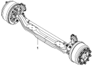 Передняя ось 2-я в сборе/Front axle assembly, 2nd steering axle