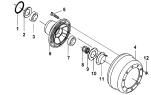 Ступица и тормозной барабан/Front Wheel Hub And Brake Drum Group