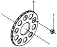Гайки и кольцо крепления переднего колеса/Front Wheel Nut And Step Ring Group