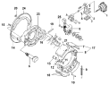Тормоз передний левый 2-й оси/Front Left Brake Group