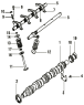Распределительный вал и клапана/Camshaft throttle value and rock arm