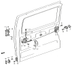Замок боковой двери/Pulling door lock mechanism