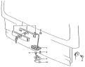 Замок задней дери/Rear door lock mechanism
