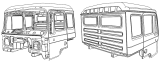 Кабина низкая/HALF HIGH ROOF CAB WELDING ASSY