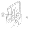 Окно двери левое/DOOR WINDOW DOOR LEFT NON-SWIVELLING