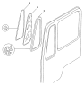 Окно двери правое/DOOR WINDOW DOOR RIGHT NON-SWIVELLING