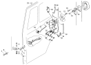 Замок двери/DOOR ARRESTOR AND DOOR ACUATING SYSTEM RIGHT