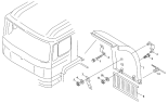 Заднее левое крыло кабины