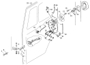Замок двери/DOOR ARRESTOR AND DOOR ACUATING SYSTEM RIGHT