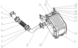 Выхлопная система/EXHAUSTING AND MUFFLER (WP12 COUNTRY IV ENGINE 6X4)