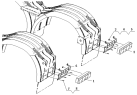 Заднее освещение/COMBINATION TAILLIGHT, BRACKET (THREE-STAGE FENDER)
