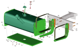 Крепление топливного бака 631705-1101004-010