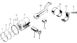 Pistona and connecting rod assembly