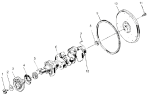 Crankshaft and flywheel