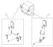 8202D2 Outer rear view mirror