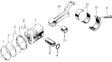 Pistona and connecting rod assembly
