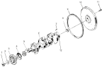 Crankshaft and flywheel