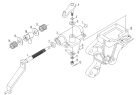 Seat, gear shift control assembly