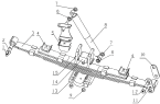2911D4JC Rear suspension assembly