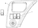Заглушка клавишных выключателей на щитке 3751Y-C0100