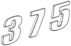Наружный знак кабины - 375 л.с. 5001C-C0106