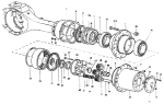 Средний мост/Intermediate axle (5.73, widened, cast steel)- hub reduction gear module