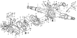 Средний мост/Intermediate axle (5.73, widened, cast steel)-  intermediate axle assy including differential lock and shock absorber housing