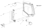 Правое наружное зеркало заднего вида/Outside rear-view mirror (RH)